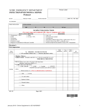 NCBH EMERGENCY DEPARTMENT INFECTION ...