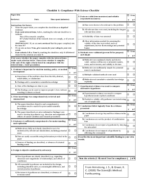 (PDF) Ten Checklists for "The Scientific Method: A Guide to ...