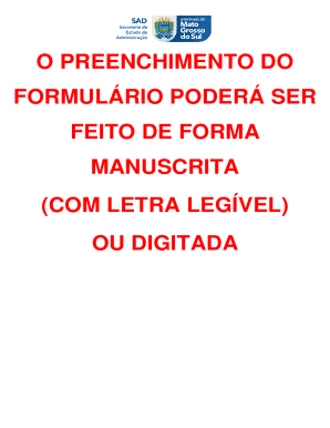 O PREENCHIMENTO DO FORMULRIO PODER SER ...