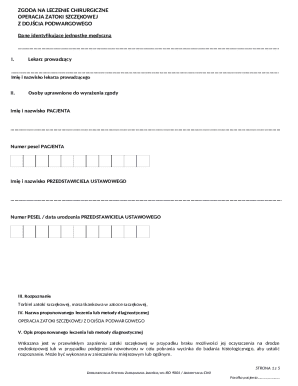 Medical Consent Form for Sinus Surgery