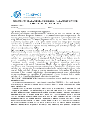 Patient Information and Consent Form for Inguinal Hernia Surgery
