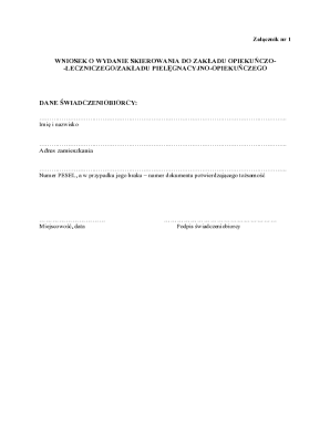 Polish Healthcare Facility Referral Form