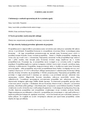Medical Consent Form for Hernia Repair