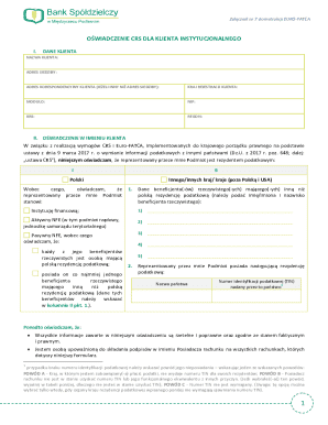 CRS Declaration for Institutional Client
