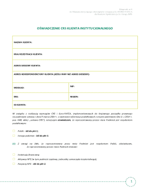 CRS Client Declaration Form