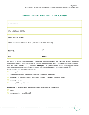 CRS Client Institutional Declaration