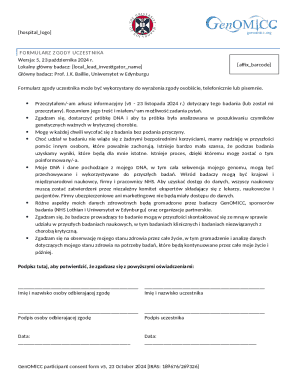GenOMICC Participant Consent Form