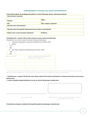 CRS Status Declaration Form