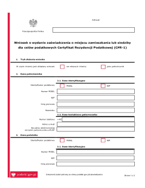 Poland Tax Residency Certificate Application