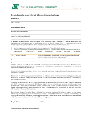 Polish Tax Residency Declaration Form