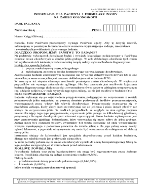 Colonoscopy Consent Form