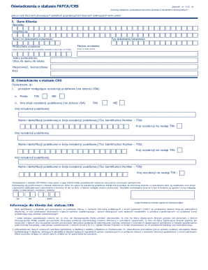 FATCA/CRS Status Declaration Form