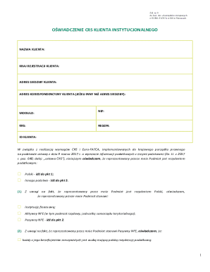 CRS Client Declaration Form