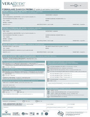 Maternal and Paternal Sample Information Form