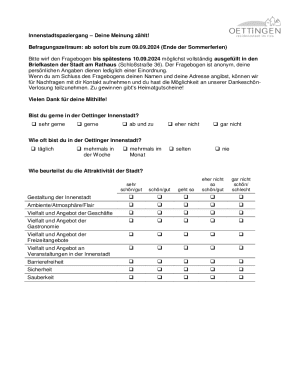 Befragungszeitraum: ab sofort bis zum 09