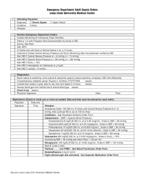 Sepsis Physician Order SheetPDF