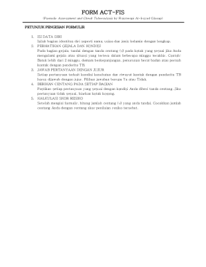 Form ACT-FIS (Formulir Assessment and Check ...