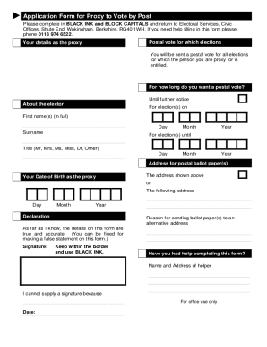 Vote by proxy (get someone to vote for you)Vote by post ...