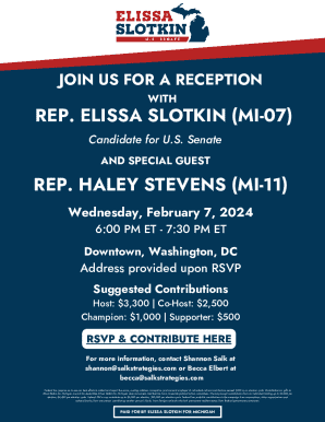 Elissa Slotkin Campaign Contribution Form