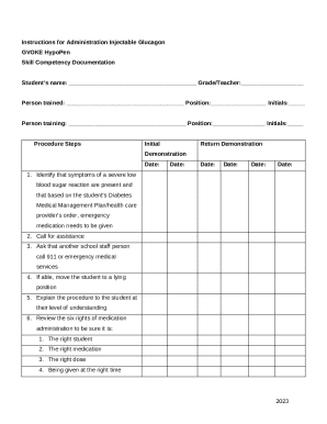 GVOKE HypoPen Administration Form