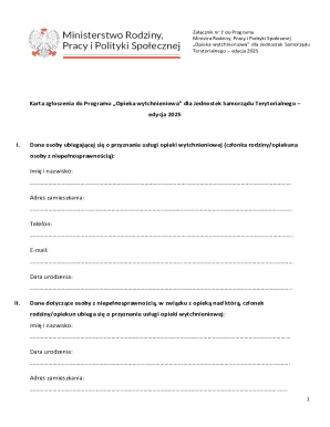 Poland Respite Care Application Form 2025
