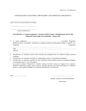 Personal Assistant Program Declaration