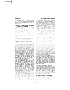 IRS Wagering Tax Regulations