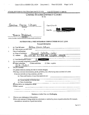 Petition for a Writ of Habeas Corpus Under 28 U.S.C. § 2241