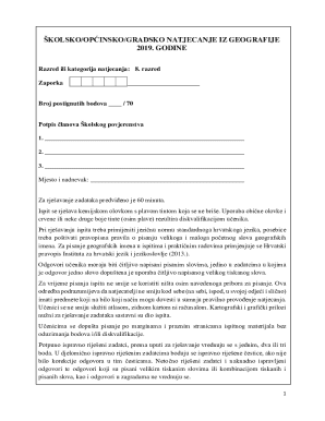 Testovi i rjeenje sa sve tri razine Natjecanja iz geografije ...