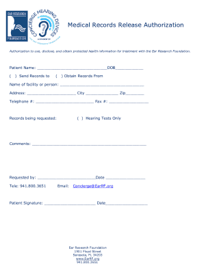 Medical Records Release Authorization