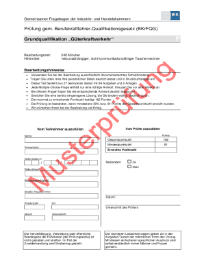 Prfung gem. Berufskraftfahrer-Qualifikationsgesetz ( ...