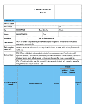Planificacin de unidad didctica