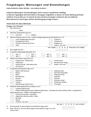 Baustein 1: Wie siehst du das? - Umfrage zu Vorurteilen