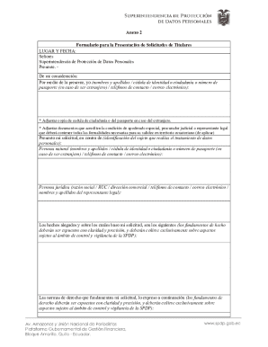 Anexo 2 formulario para la presentacin de solicitudes de ...