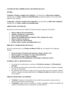 Contrato de compr venta de moto entre particulares