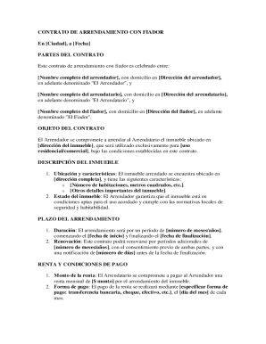 Qu es un fiador en el contrato de arrendamiento?