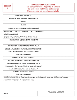 Evacuation Record Form