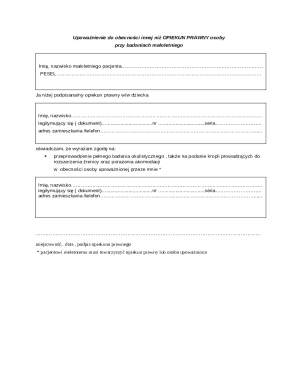 Medical Consent for Minor's Eye Exam