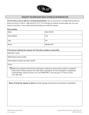 Medicare Drug Coverage Determination Form