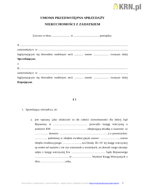 Polish Real Estate Pre-Sale Agreement