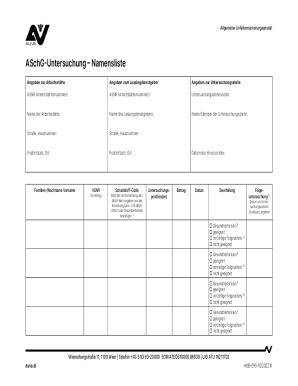 ASchG-Untersuchung Form