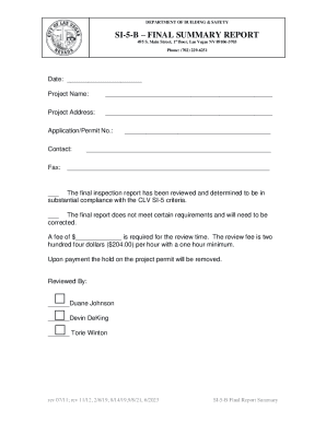 SI-5-B Final Summary Report