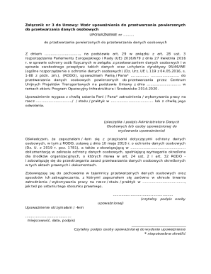 Data Processing Authorization Form