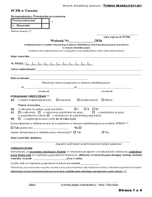 Poland Social Rehabilitation Turnus Rehabilitacyjny Application