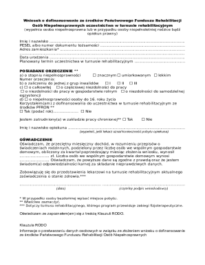 Application for PFRON Rehabilitation Camp Funding