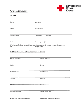 Kindergarten Registration Form
