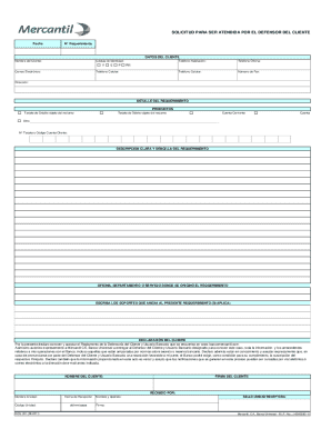 Client complaint form