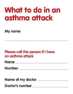 Asthma Attack Action Plan