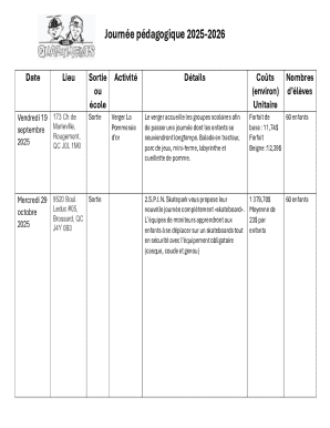 Journée pédagogique 2025-2026