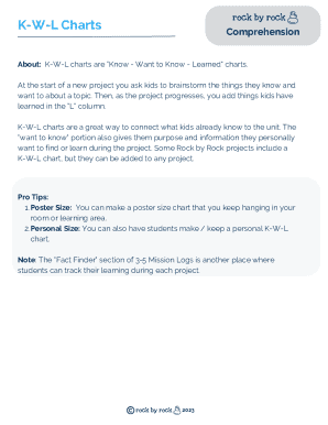 K-W-L Chart Template
